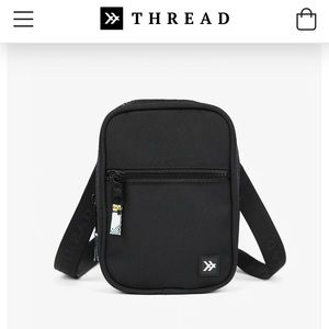 Thread Black Crossbody Wallet